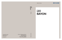 Hyundai Bayon - Navod k obsluze 2021 